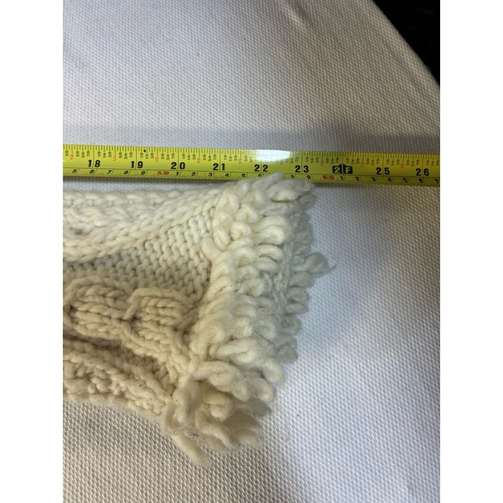 Vintage Hand Knit Chunky Cowichan Style Wool Cardigan Sweater Zip Front - Picture 8 of 9